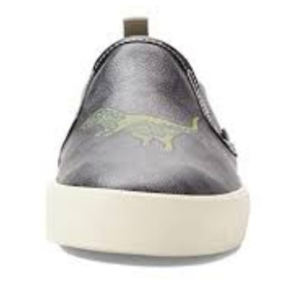 COACH Men's Black Skate Slip On Sneaker In Signature Canvas With Rexy SZ 8.5 - Picture 4 of 16